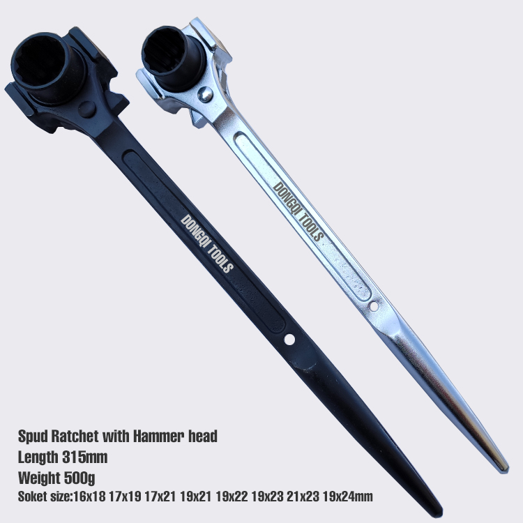 17x19/19x21/19x24mm Ratchet Podgers Spanners Steel Erecting Scaffold Tool Wrench 