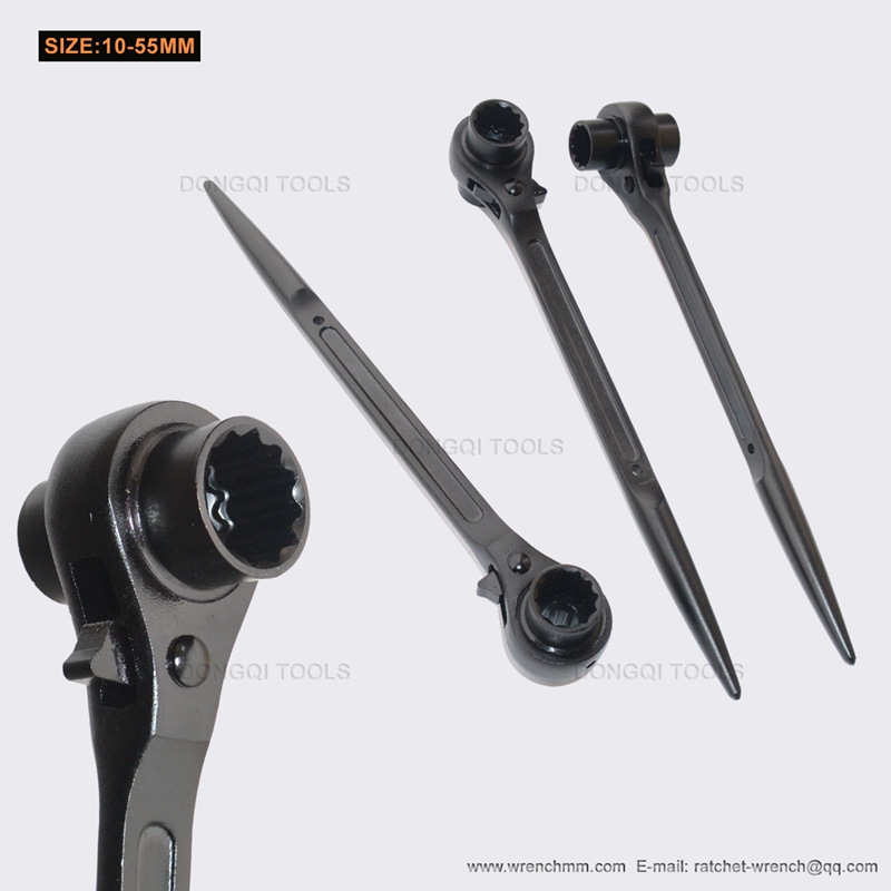19*22mm Scaffold Ratchet Wrench (Black)