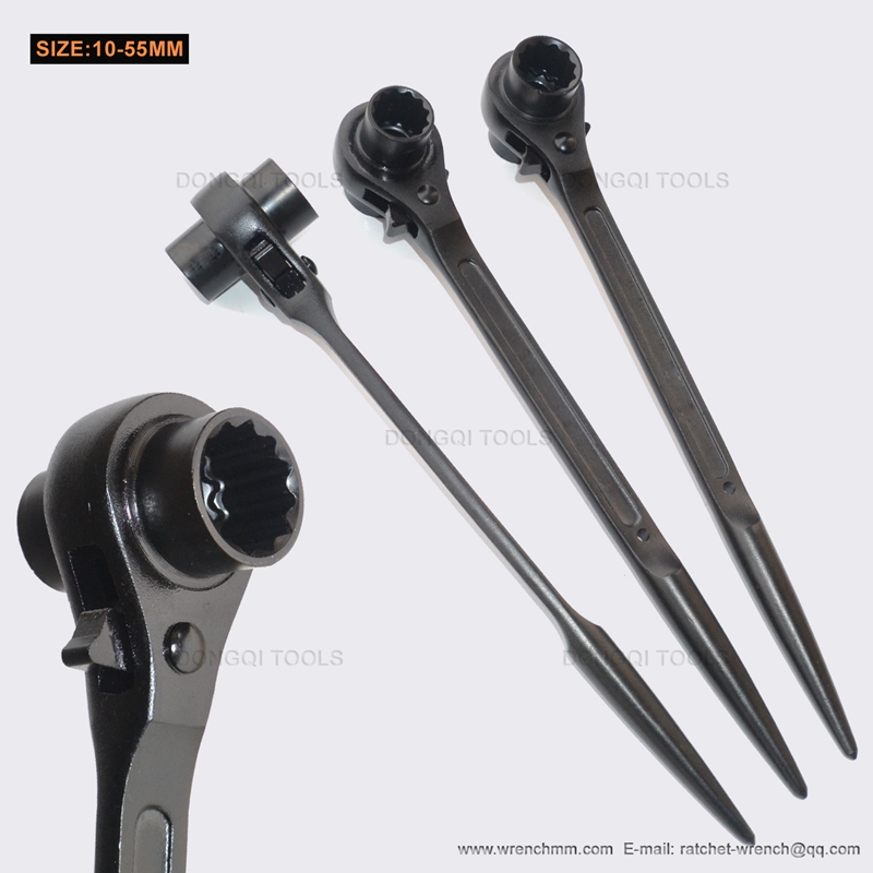 19*22mm Scaffold Ratchet Wrench (Black) Manufacturer Suppliers